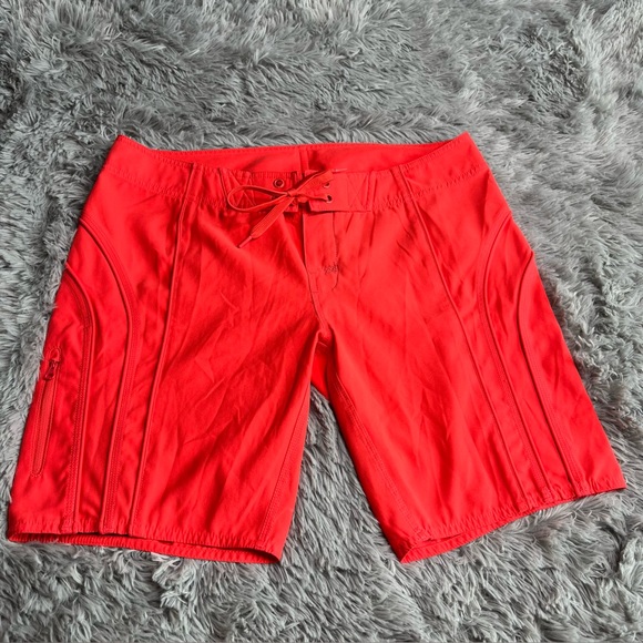 North Face Board Shorts Womens 8 Hook Loop Tie Closure Pocket Like New Coral - Picture 1 of 13